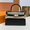 2021 Nova mini bolsa Kelly de segunda geração, celebridade da Internet, mesmo estilo, mini bolsa de ombro portátil com estampa de palma epsom em couro de vaca