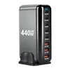 Cargador de 440W Transfronterizo Modelo Nuevo Adaptador de Nitruro de Galio Pd de 440W 5C3A Cargador de Escritorio Multifunción de 8 Puertos