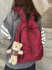 Mochila con Letras Estilo Trendy Cool Hoshino para Estudiantes, Fiestas, Ambiente Oscuro, Casual, Versátil, para Viajes y Uso Diario