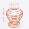 Producto del Fabricante en Stock: Soporte Metálico para Esponjas de Maquillaje, Soporte Espiral Electroplateado para Esponjas de Polvo, Estante de Almacenamiento Color Oro Rosa para Esponjas de Maquillaje