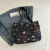 Bolsa de Lona para Alunos do Ensino Médio Feminina 2024 Verão Nova Moda Bolsa Tote Feminina Bolsa de Ombro com Estampa de Borboleta Feminina