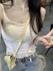 Camisola Qingman feminina com bojo, nó na alça, orelha de madeira, pura sexy, para garota hot, roupa íntima, colete para usar na primavera e verão
