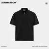 Camiseta Polo de Manga Corta con Cuello para Hombre Zoewatson, Diseño de Verano, Estilo Retro Old Money, Moderna y Versátil
