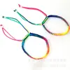 Pulsera colorida de nudo fino super popular tejida a mano color brillante joyería pulsera festival del bote dragón pulsera de seguridad