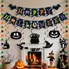 Banderines Temáticos de Halloween Transfronterizos, Accesorios de Decoración de Feliz Halloween, Guirnaldas, Decoraciones Colgantes en Espiral