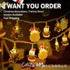 Luzes de Corda Decorativas de Natal, Boneco de Neve, Papai Noel, Luzes Decorativas de Árvore de Natal, Decoração de Vitrine, Enfeites Criativos Pendurados, Transfronteiriço