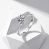Anillo de Moissanita para Mujer Plata de Ley S925 Anillo para el Dedo Anillo de Enredaderas Entrelazadas Artículos de Origen Transfronterizo Adornos En Stock Venta al por Mayor de Fábrica