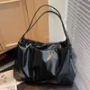 2025 Nova Bolsa Tote Retrô de Grande Capacidade Casual Moda Ombro Transversal Sob o Braço Couro com Cera de Abelha para o Dia a Dia Bolsa Grande