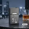 Novo porta-cigarros recarregável com isqueiro, design integrado, resistente à pressão, à prova de umidade, tampa flip magnética, capacidade super grande para 20 cigarros, pacote masculino