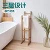 Estante de almacenamiento para el hogar estante de bambú para baño estante de papel para baño estante para flores de balcón estante para flores de interior de sala de estar