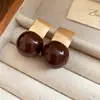 Pendientes de Resina de Colores Dulces Dopamina Aguja de Plata Pendientes de Botón Dulces y Frescos Estilo Coreano Ins Pendientes Versátiles para Mujer
