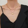 Collar de acero de titanio simple con temperamento de alta gama de nueva moda 2023 para mujer, explosiones de primavera y verano que no se desvanecen, delicada cadena de clavícula