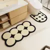 Tapete de Banheiro Macio Absorvente de Água de Terra de Diatomáceas, Tapete de Pé Antiderrapante para Banheiro, Conjunto para Vaso Sanitário, Tapete para Lavatório Doméstico