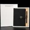 Caixa de Presente para Caderno de Negócios Conjunto de Pen Drives A5 Caderno B5 Atividade de Volta às Aulas para Estudantes Conjunto de Presente