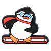 E-commerce transfronterizo serie pingüino dibujos animados PVC goma suave zapatos flor agujero zapatos hebilla de zapato zapatos de jardín decorativos en stock venta al por mayor