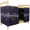 Cortina para Cama de Dormitorio Estudiante Litera Superior e Inferior Cortina de Cama con Sombreado Físico Cortina Cortavientos para Dormitorio para Hombres y Mujeres Cortina Barrera de Protección de Privacidad