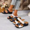 Zapatos de mujer en stock en Amazon 2025 nuevo estilo romano sandalias tejidas para mujer para comercio exterior y uso en exteriores