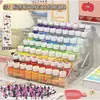 Estante de Exhibición Transparente para Cuentas de Colores, Soporte de Exhibición Multicapa, Caja de Herramientas de Almacenamiento para Kit de Materiales DIY, Estante de Almacenamiento Transparente para Cosméticos