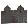 Poncho Cape Infantil de Secagem Rápida, Toalha de Praia com Capuz Liso de Veludo Dupla Face para Meninos e Meninas, Roupão para Natação e Mergulho ao Ar Livre