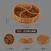 Cesta Tecida de Rattan Sintético Compartimento de Legumes para Restaurante de Fondue Prato para Ingredientes de Fondue Cesta para Acompanhamentos Prato para Legumes