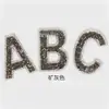 Pegatinas de Letras del Alfabeto Inglés con Pedrería, 6 Cuentas de Perla Grandes con Letras, 26 Letras Pequeñas con Pedrería, Accesorios para Joyería DIY