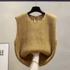 Chaleco de Punto Calado en Capas Estilo Coreano para Mujer 2026 Verano Nuevo Diseño con Sentido Nicho Reductor de Edad Suéter Cuello Redondo Moda