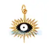 L45 Accesorios para joyería DIY cobre puro chapado en oro plateado recubierto de oro estilo europeo y americano Ojo del Diablo colgante multicolor