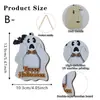 Marco de Fotos de Madera para Halloween con Diseño de Fantasma Blanco Original, Adorno de Escritorio con Cuerda de Yute, Se Puede Colgar, Regalo de Marco de Fotos