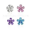 Pendientes de Titanio F136 con Zirconia en Forma de Gota de Agua, Tallado Fino de Flor de Cerezo, Piercings de Labio, Joyería de Repuesto para Piercing Interno en Espiral