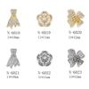 Decoraciones para Uñas de Lujo Ligero Flor de Perla Lazo Pedrería, Estrella Metálica Ultra Brillante Zirconio Estilo Suave Usable