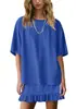 Verão 2026 Novo Cruzamento Europeu e Americano Amazon Comércio Exterior Moda Casual Conjunto Cor Sólida Solto Pijama para Mulheres