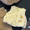 Chaleco de Dibujos Animados para Bebé 2026 Otoño Nuevo Estilo Chaleco sin Mangas Suave y Cómodo para Niñas Chaqueta sin Mangas para Niños Versátil