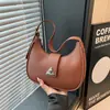 Bolsas Coreanas de Nicho de Luxo Novo Estilo Outono e Inverno 2025 Moda Simples Bolsa Transversal Feminina Bolsa de Ombro Único de Axila
