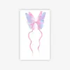 Adesivos de tatuagem de borboleta em aquarela contrastantes, vermelho e azul, transparentes e macios, com uma vibe suave e de fada, à prova d'água e duradouros, para o braço superior
