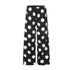 Magic Bear 2026 Nuevo Estilo Americano Ropa Urbana Ligera Pantalones Deportivos de Lunares Pantalones Deportivos de Pierna Recta con Efecto Plisado Pantalones Casuales de Pierna Ancha