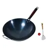 Panela de Ferro Antiga, Panela de Ferro para Cozimento Tradicional, Wok Doméstico, Antiaderente, Sem Revestimento, Panela de Ferro Universal para Fogões a Gás e Carvão