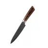 Juego de Cuchillos de Acero Inoxidable Grabado con Láser Patrón Damasco, Juego de Tres Piezas para Cocina, Cuchillo de Chef Utilitario, Juego de Regalo, Regalo de Festival