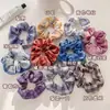 Scrunchie Floral Xadrez de Alto Acabamento, Elástico Elegante Estilo Ballet, Faixa de Cabelo da Moda para Rabo de Cavalo, Acessório de Cabelo Popular Online