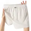Promoção Quente de Verão Cuecas Boxer de Seda Gelo Cor Sólida, Cintura Média, Tamanho Grande, Respirável, Secagem Rápida, Adequado para Usar em Casa e ao Ar Livre, Atacado de Roupa Íntima Masculina