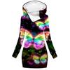 Amazon popular suéter de moda para mujer, falda suéter de otoño, estampado de mariposa digital 3D, suéter con capucha para mujer