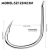 Anzuelo Simple para Señuelo, Anzuelo Atado Iseni con Anzuelo de Placa de Hierro con Púa, Anzuelo de Pesca en Mar para Lubina y Róbalo, Anzuelos de Pesca en Lote