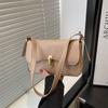 Bolso de Mano Pequeño de Moda para Mujer 2025 Nueva Moda Bolso de Hombro Único Sobaco con Textura Color Sólido Gran Capacidad Bolso Cuadrado Pequeño Trendy