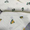 Musselina Gaze Dupla Crepe Tecido Queijo Estampado Fruta Cereja Enrugado Pijama Roupa de Dormir Tecido Roupas Tie-Dye