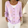 2026 Cardigan com Capuz Jaqueta de Imitação de Lã com Botões Europeu e Americano Outono e Inverno Novo Estilo Moda Casual Criativa Transfronteiriça Roupas Femininas