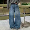 Pantalones de mezclilla anchos, lavados, de nuevo estilo americano, diseño minimalista, versátiles, duraderos y únicos para hombre