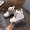 Moda Outono e Inverno Sapatos de Algodão Infantil Botas Martin de Algodão Quente para Meninos Botas de Neve com Zíper Lateral para Meninas com Pelo