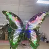 Iluminación Dinámica Alas de Mariposa Acrílico Material Láser Flor Brillante Mariposa Decoración de Plaza Comercial Props