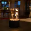 Lareira Redonda de Mesa a Álcool Transfronteiriça Fogão Portátil para Exterior Atmosfera de Fogo Real Lâmpada de Mesa a Álcool de Aço Inoxidável