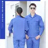 Macacão fino de manga comprida de verão, conjunto de jaqueta e calça, masculino e feminino, para canteiro de obras, reparo automotivo, resistente ao desgaste, respirável, absorvente de suor, vestuário de proteção do trabalho