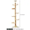 Estrutura de Escalada para Gatos com Pilares de Madeira Maciça, Postes de Sisal, Cama Integrada para Gatos, Cápsula Espacial, Árvore de Gatos em Vários Níveis, Direto da Fábrica